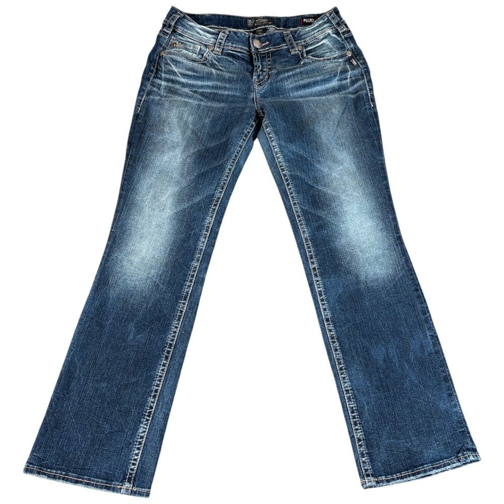 Silver Jeans Co. Suki Mid Straight Jeans Womens 30x30 (32x29.5) Blue Medium Wash